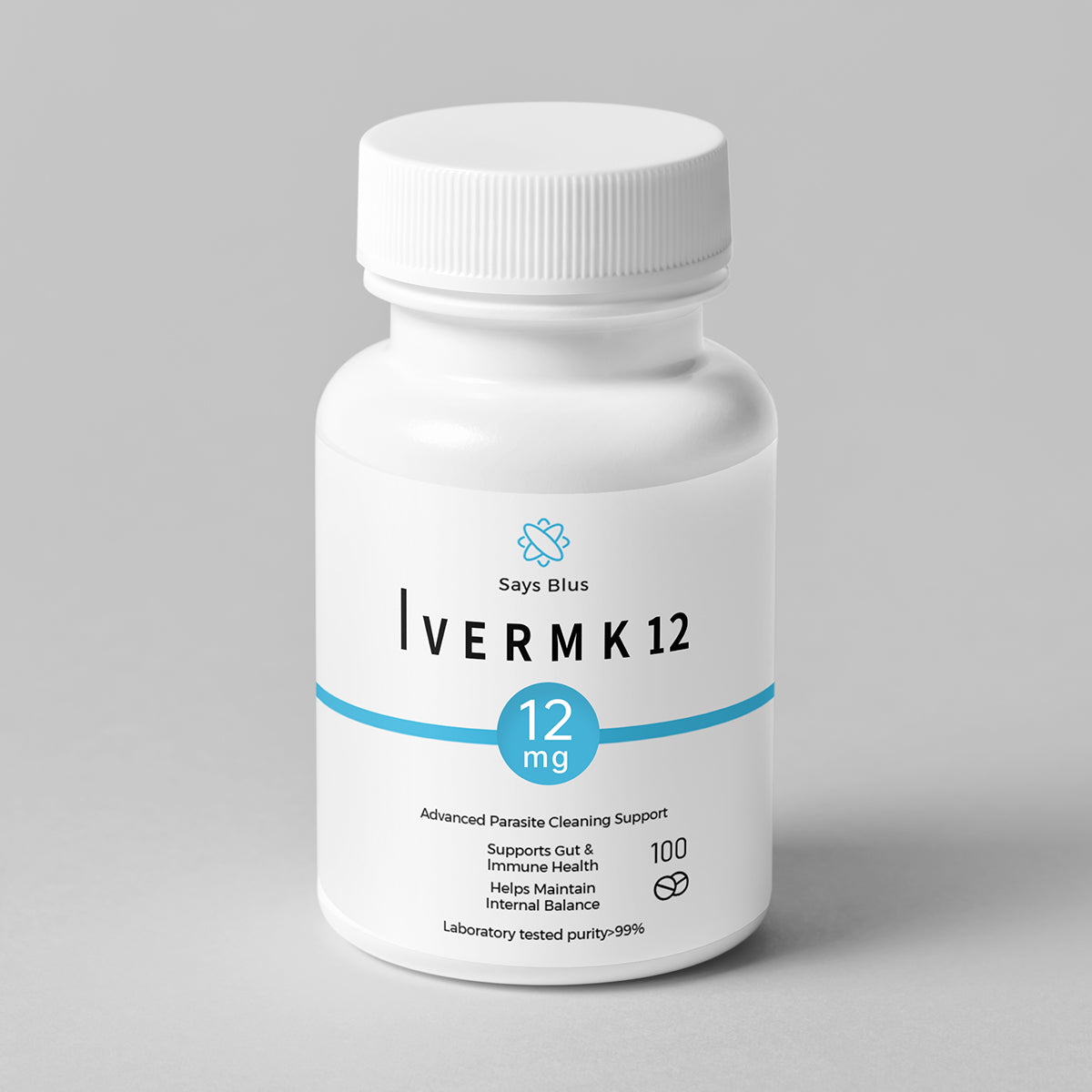 Says Blus IVERMK 12 mg 100 Tablets