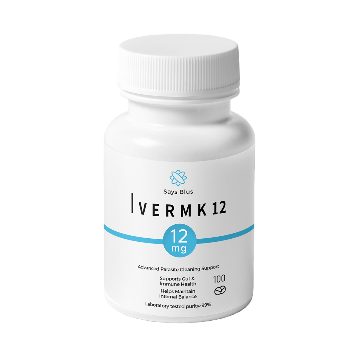 Says Blus IVERMK 12 mg 100 Tablets